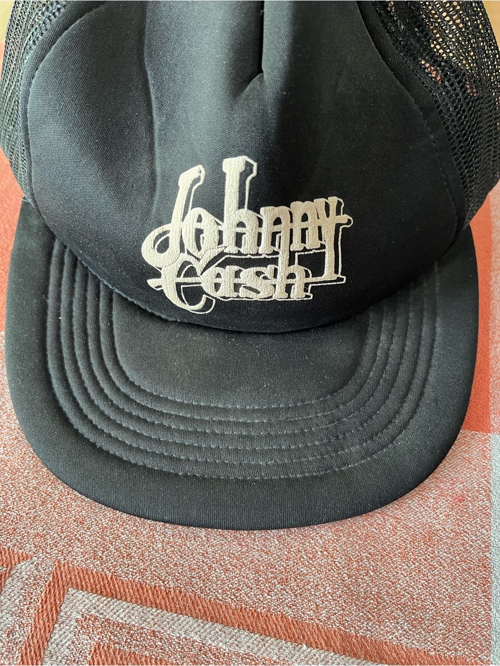 Vintage Johnny Cash Black Trucker Cap